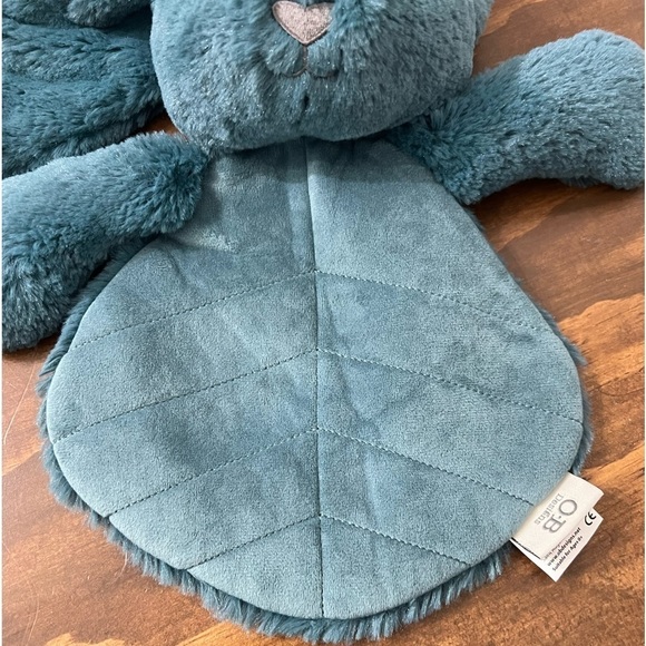 O.B. Designs Banjo Bunny dark teal/blue Plush Lovey Blankie toy Easter NWOT - Picture 4 of 10